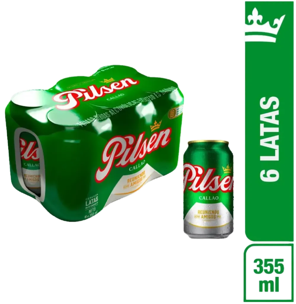 Cerveza Pilsen Lata 473ml (6 und)